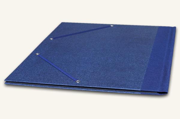 Blue sheet music folder for orchestras, corner-bound, very sturdy, durable